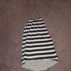 Striped bathing suit cover up
